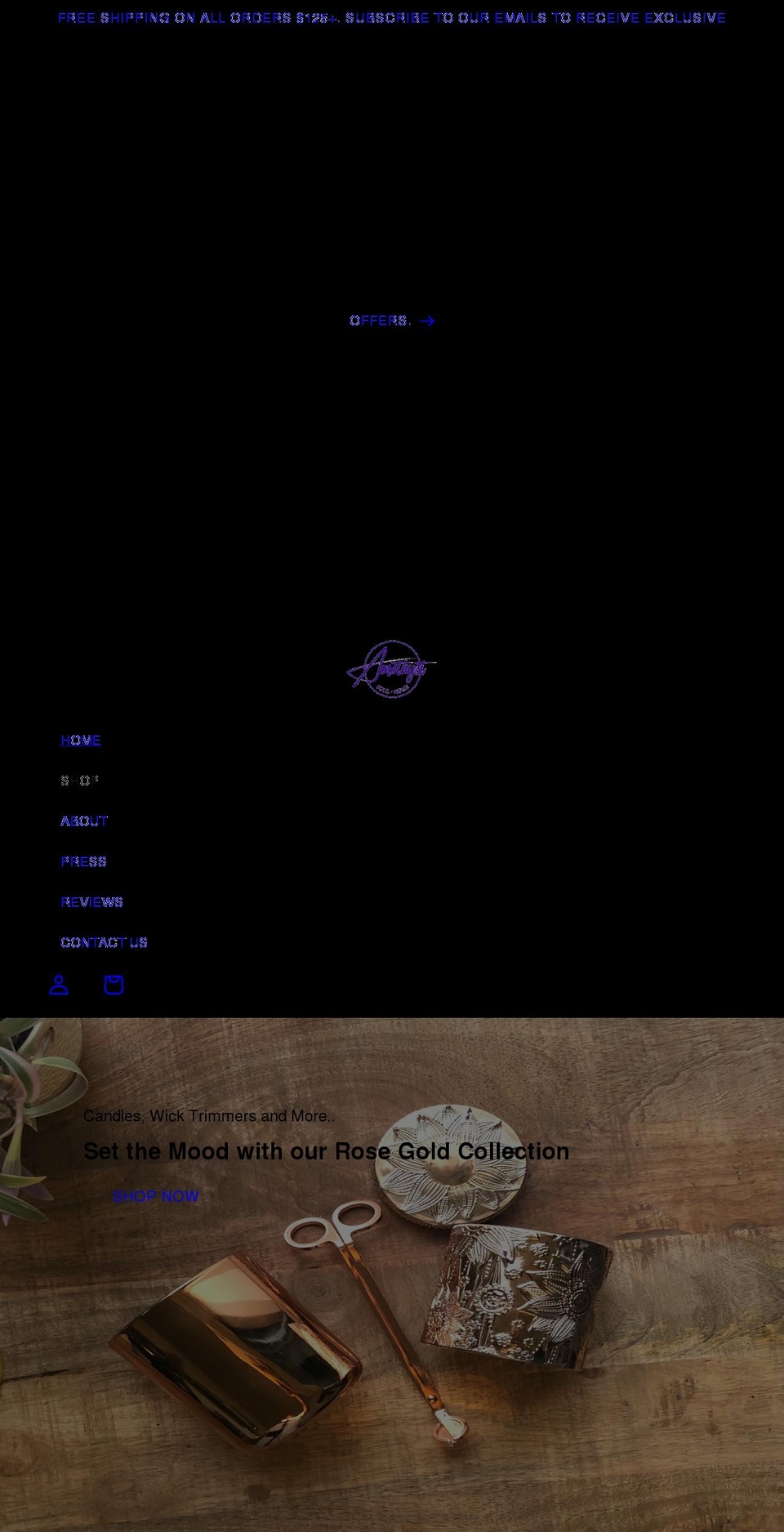 amethystsoulhome.com — Shopify storefront screenshot