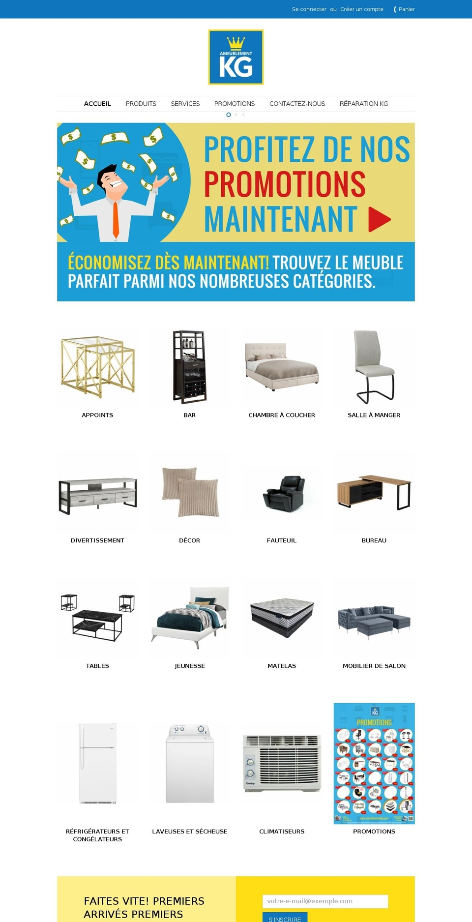 ameublementkg.com shopify website screenshot