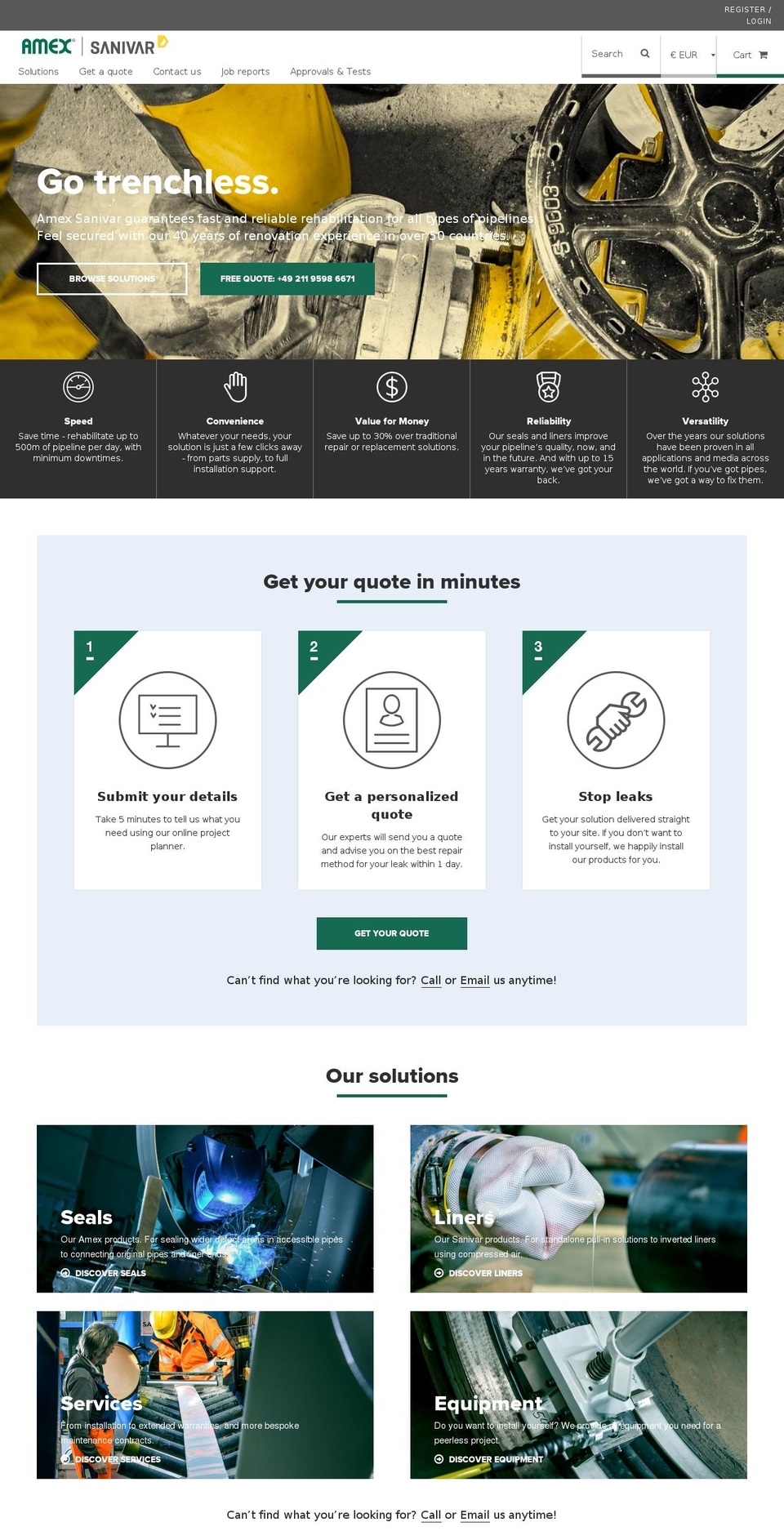 amex-sanivar.com — Shopify storefront screenshot