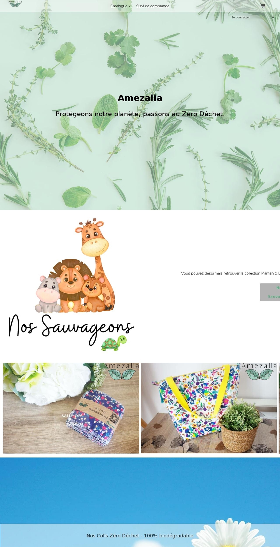 amezalia.com shopify website screenshot