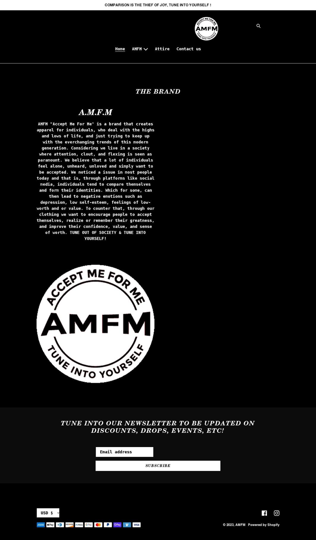 amfmattire.com shopify website screenshot