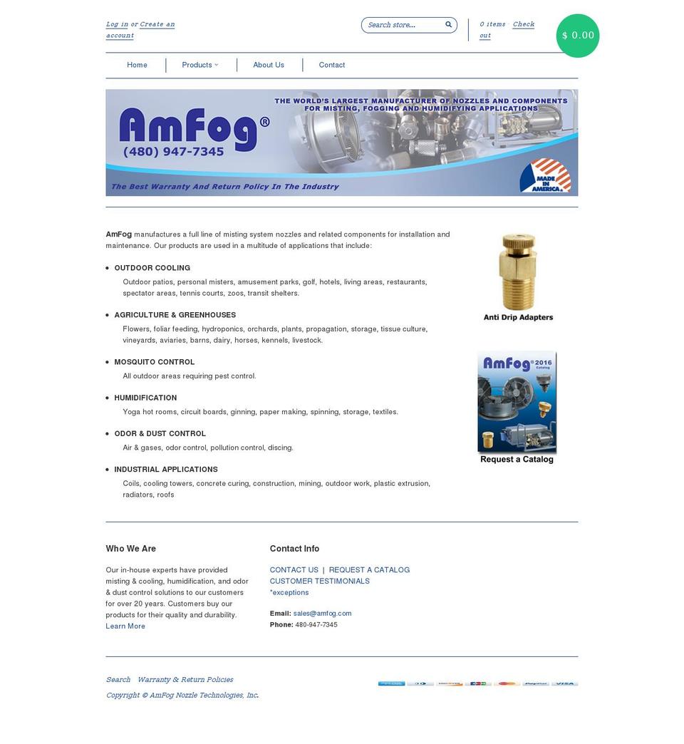 amfog.com shopify website screenshot