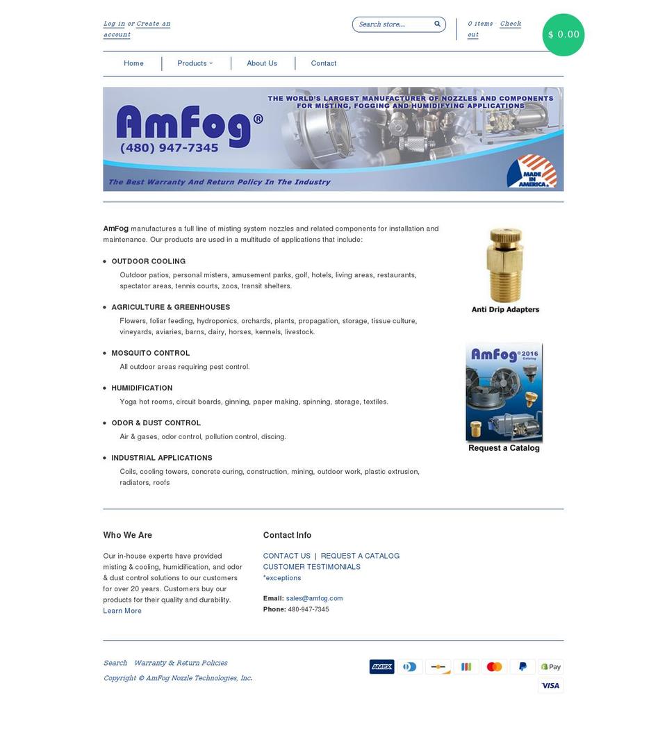 amfog.info shopify website screenshot