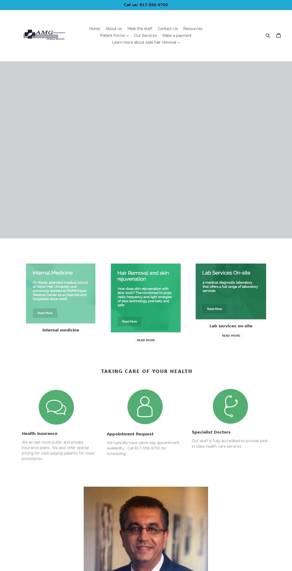amginternalmed.net shopify website screenshot