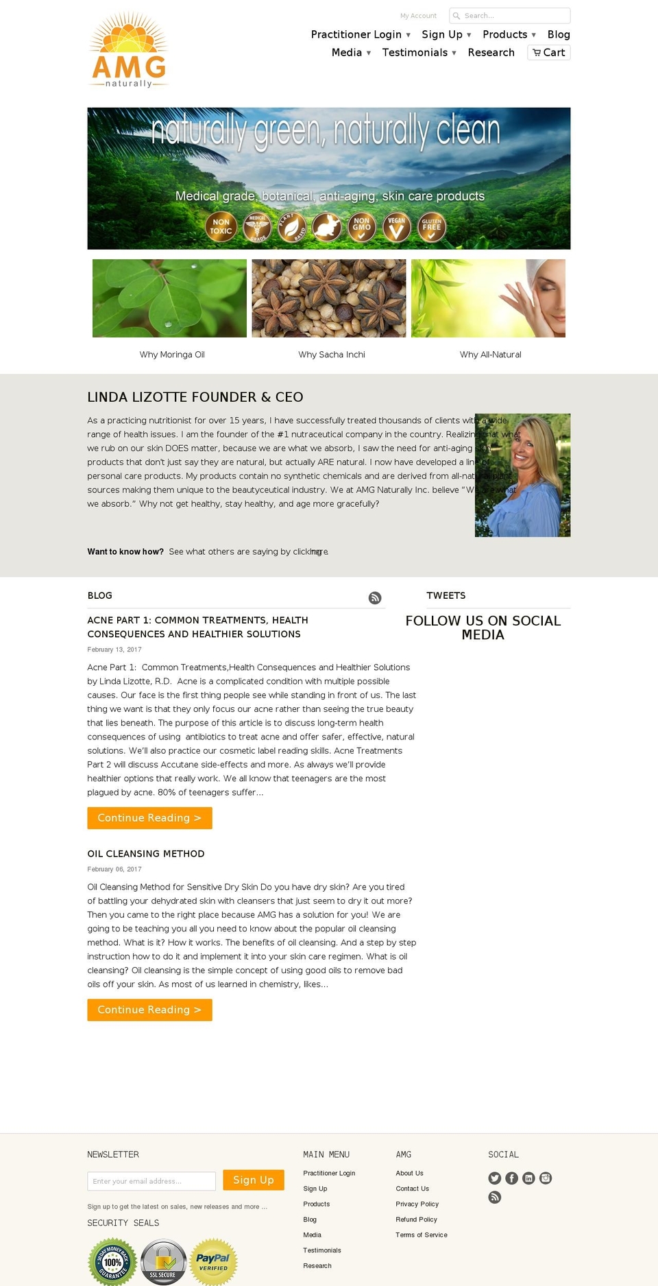 amgnaturally.com shopify website screenshot