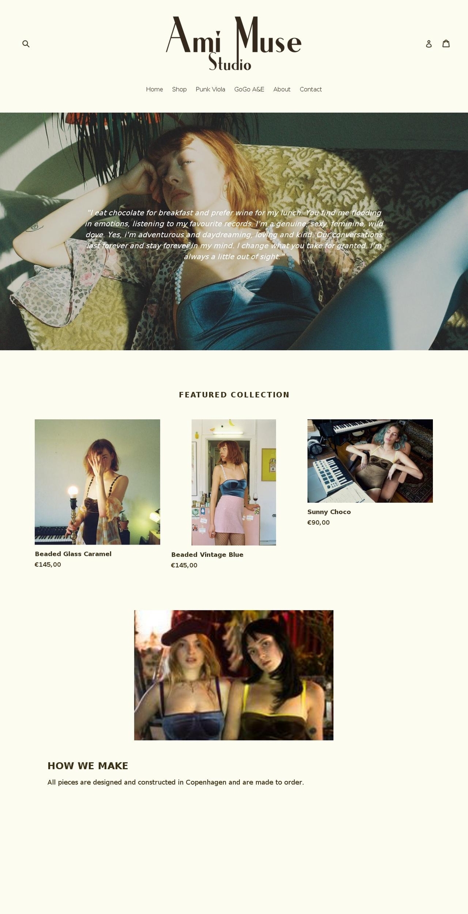 ami-muse.com — Shopify storefront screenshot