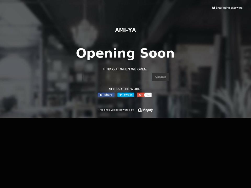 ami-ya.com — Shopify storefront screenshot