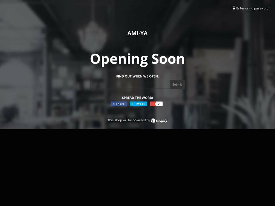 ami-ya.myshopify.com shopify website screenshot