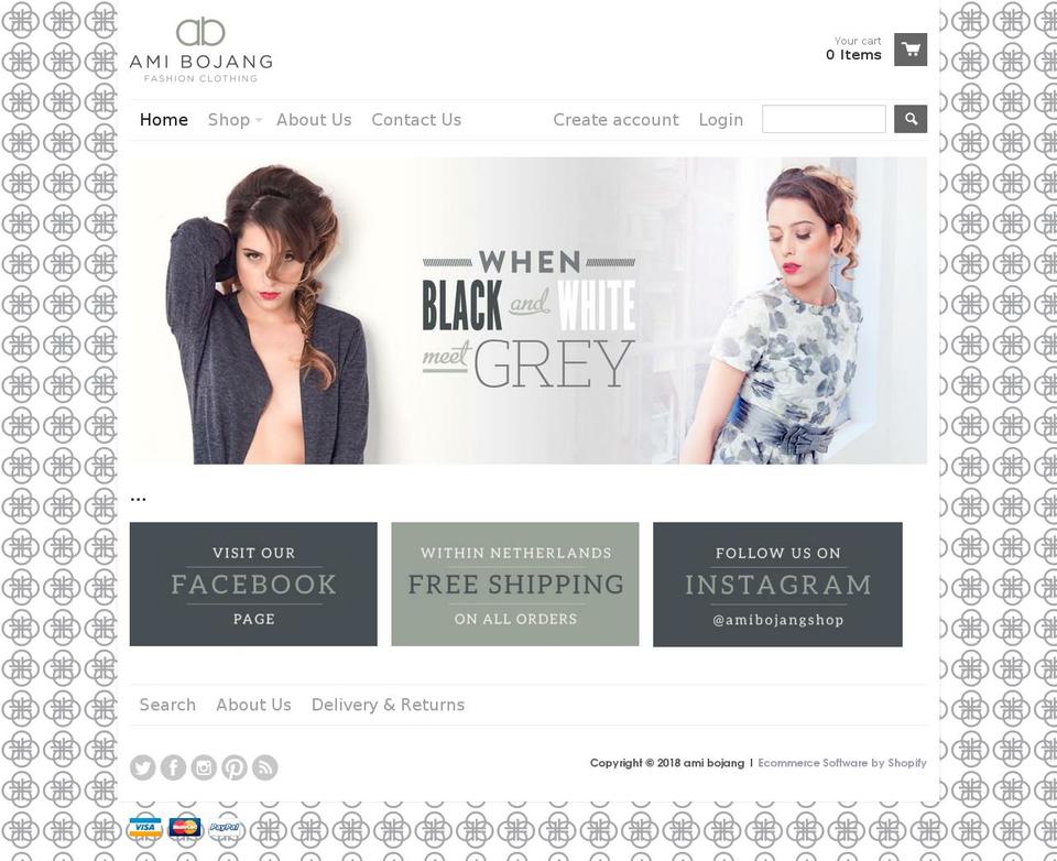 amibojang.com — Shopify storefront screenshot
