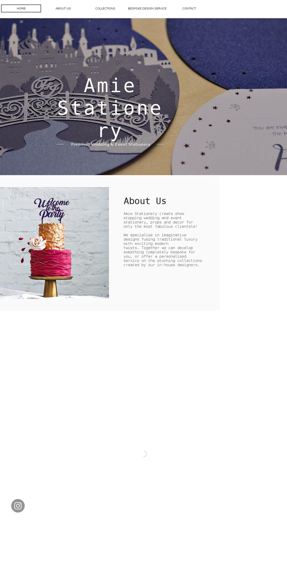 amiestationery.com — Shopify storefront screenshot