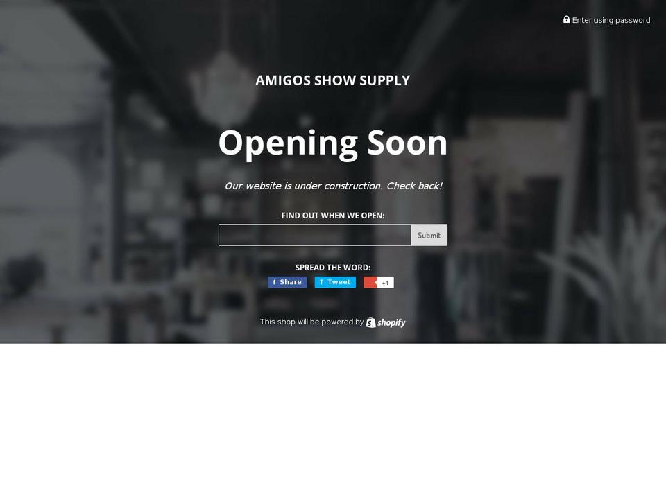 amigos-show-supply.myshopify.com shopify website screenshot