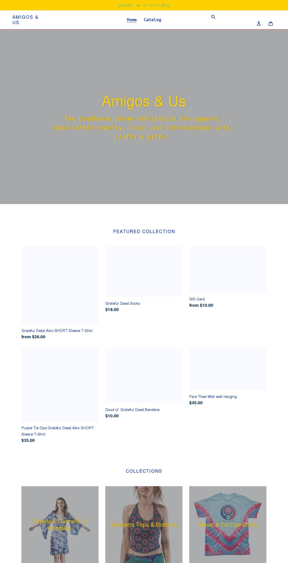 amigosandus.com shopify website screenshot