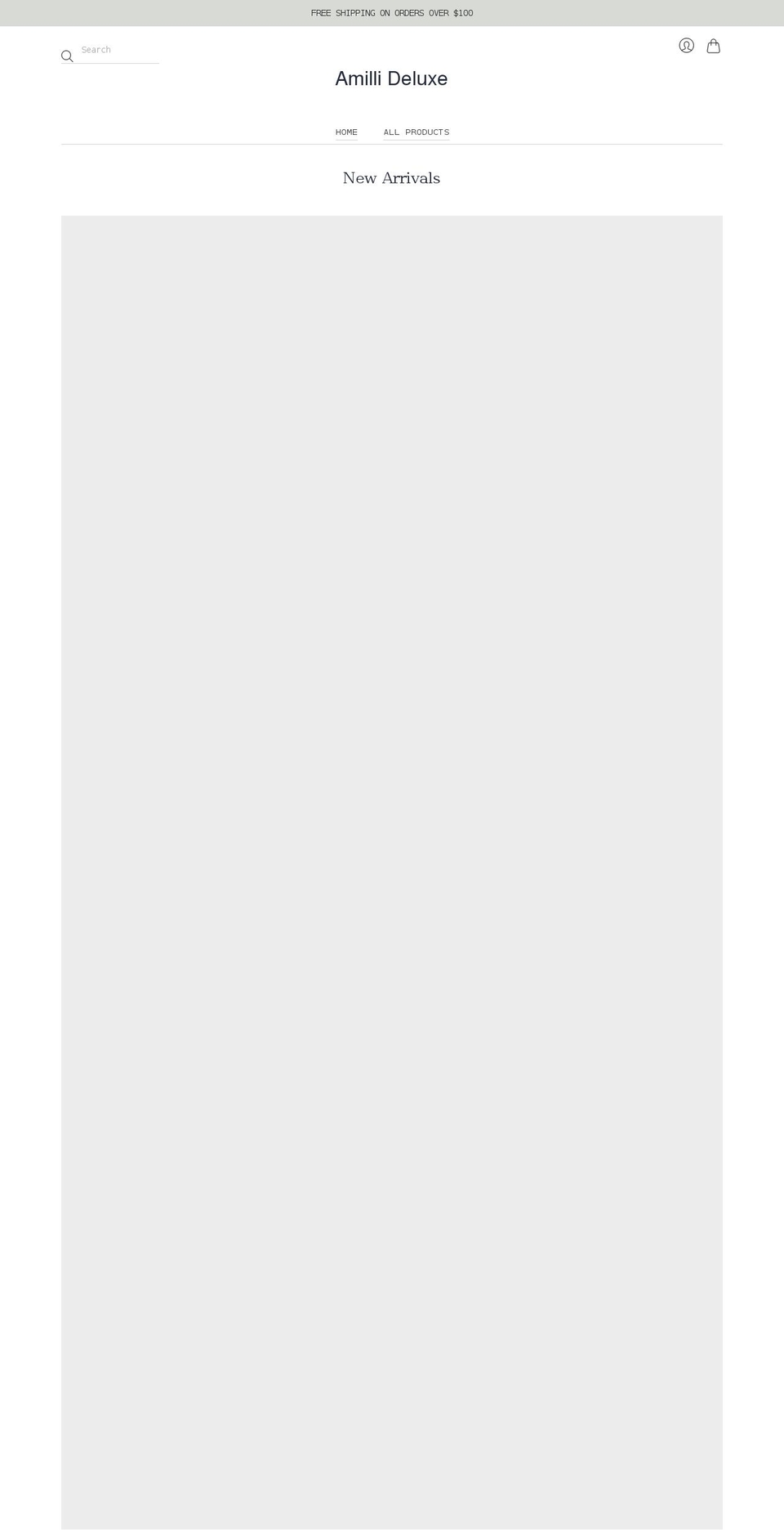 amillideluxe.com shopify website screenshot