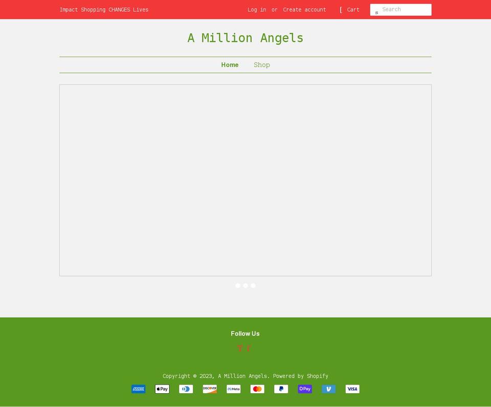 amillionangels.shop shopify website screenshot