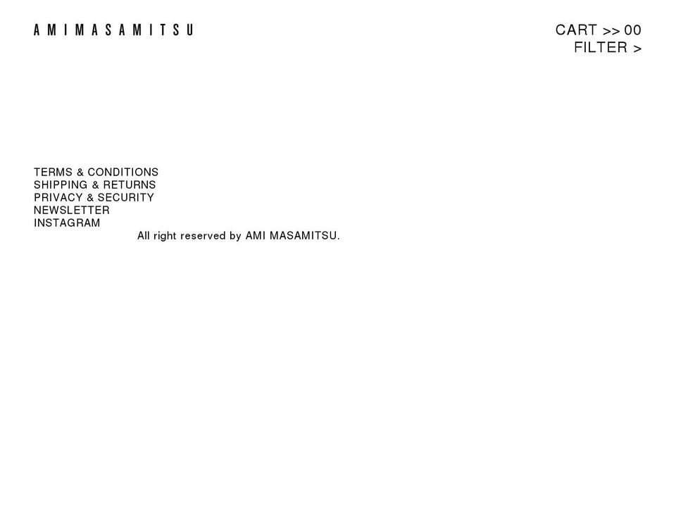 amimasamitsu.com shopify website screenshot