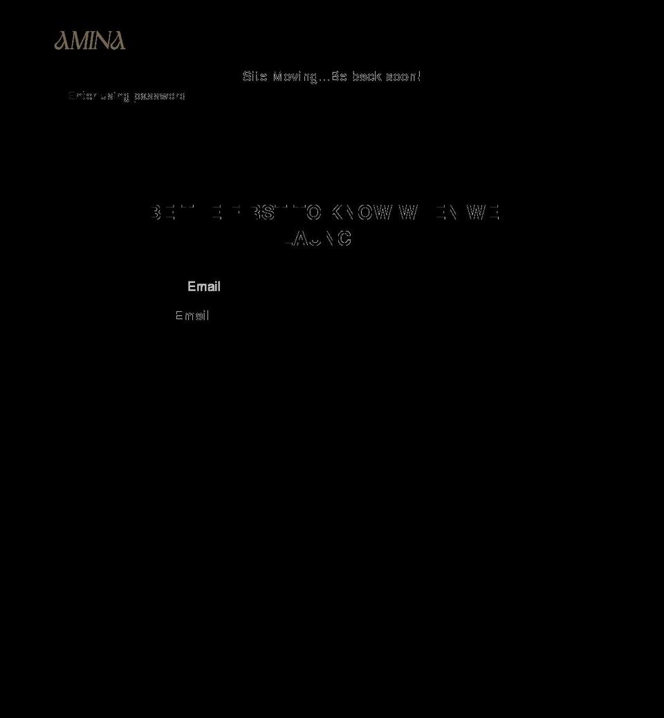 aminacandleco.com shopify website screenshot