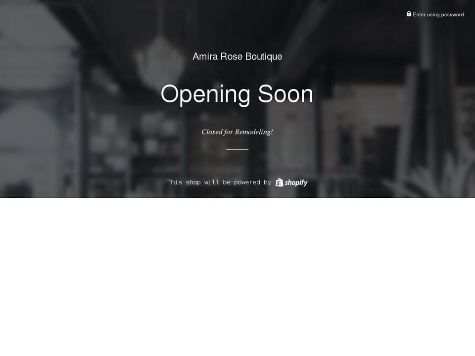 amiraroseboutique.com shopify website screenshot