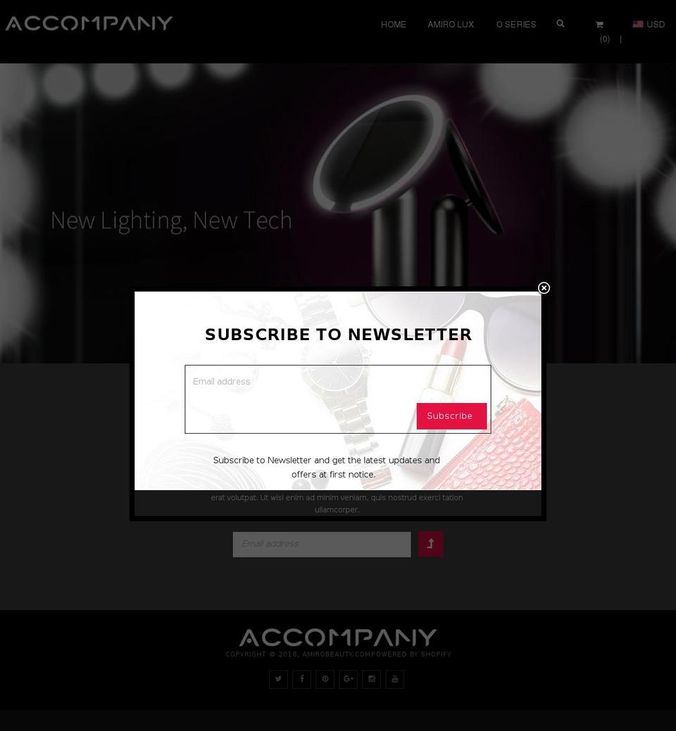 amirobeauty.com shopify website screenshot