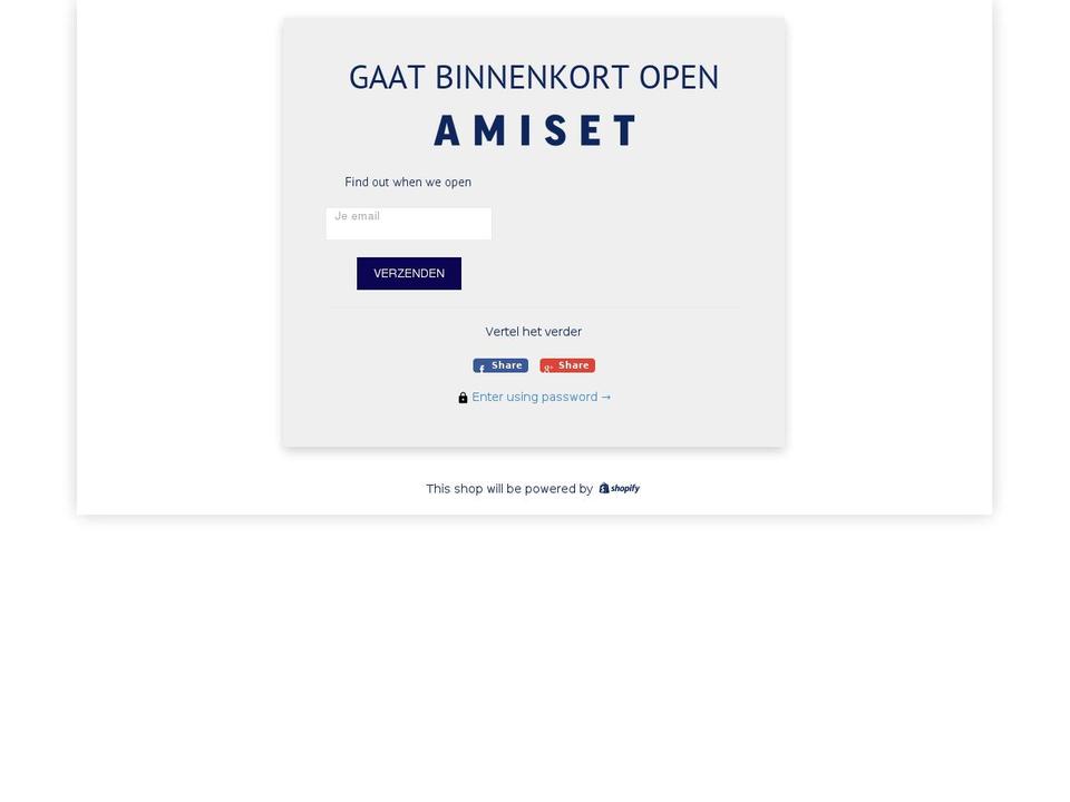 amiset.nl shopify website screenshot