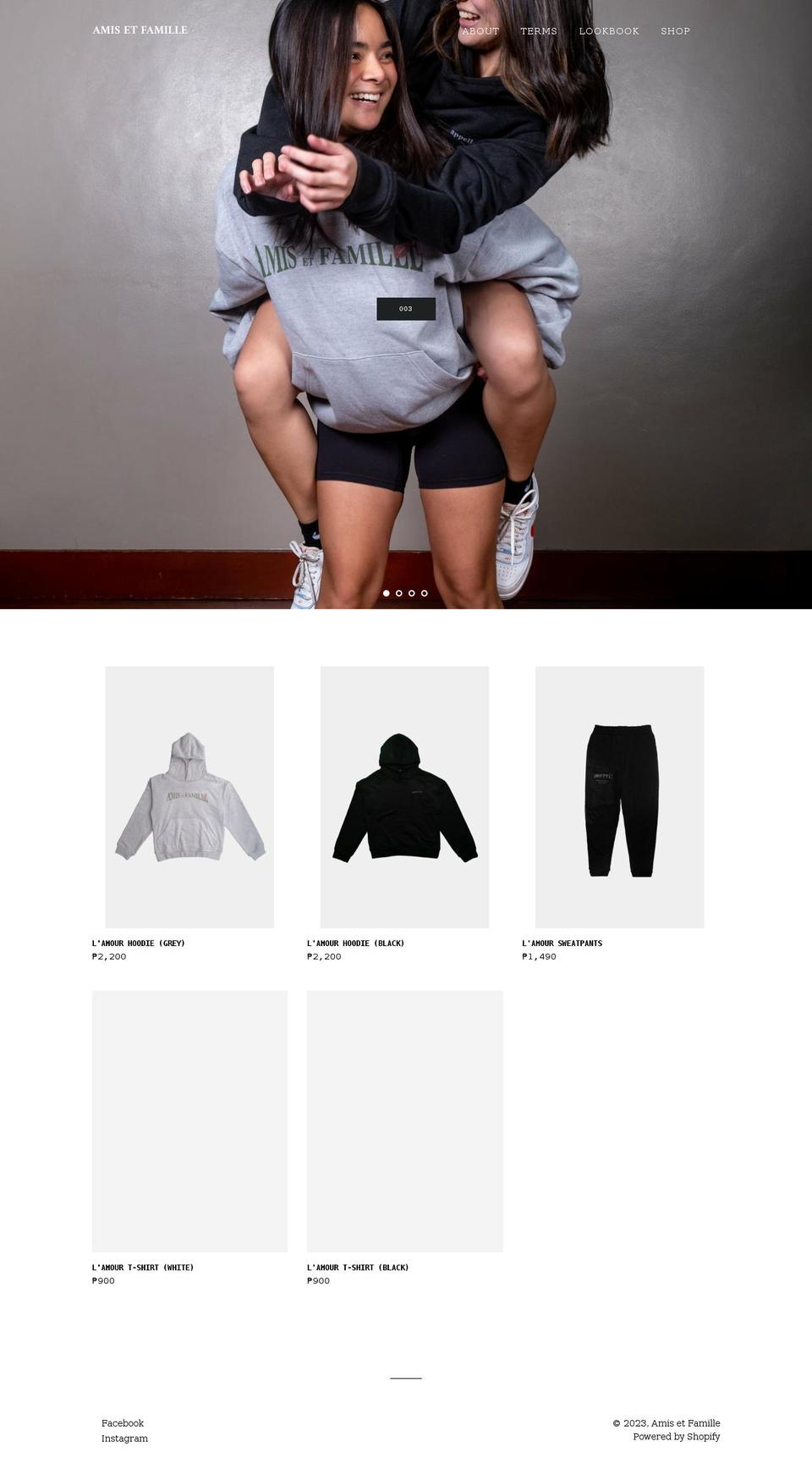 amisfamille.com shopify website screenshot