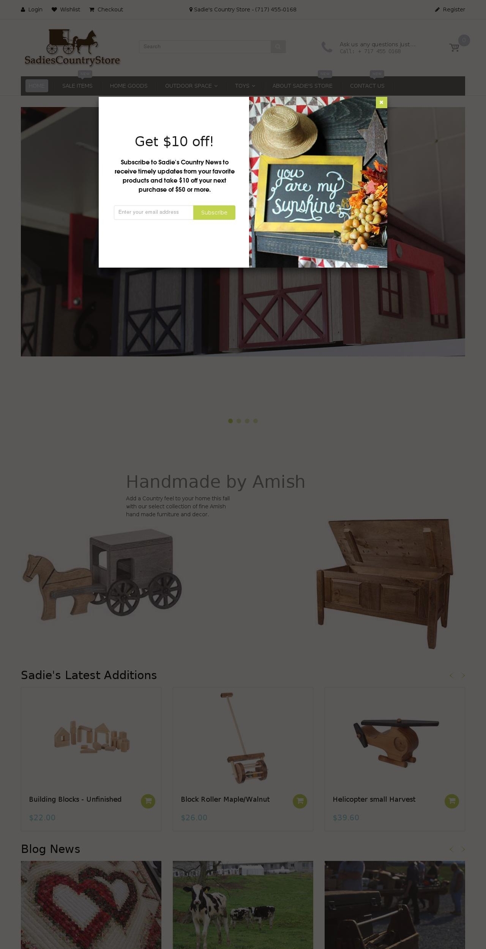 amishmade.us shopify website screenshot