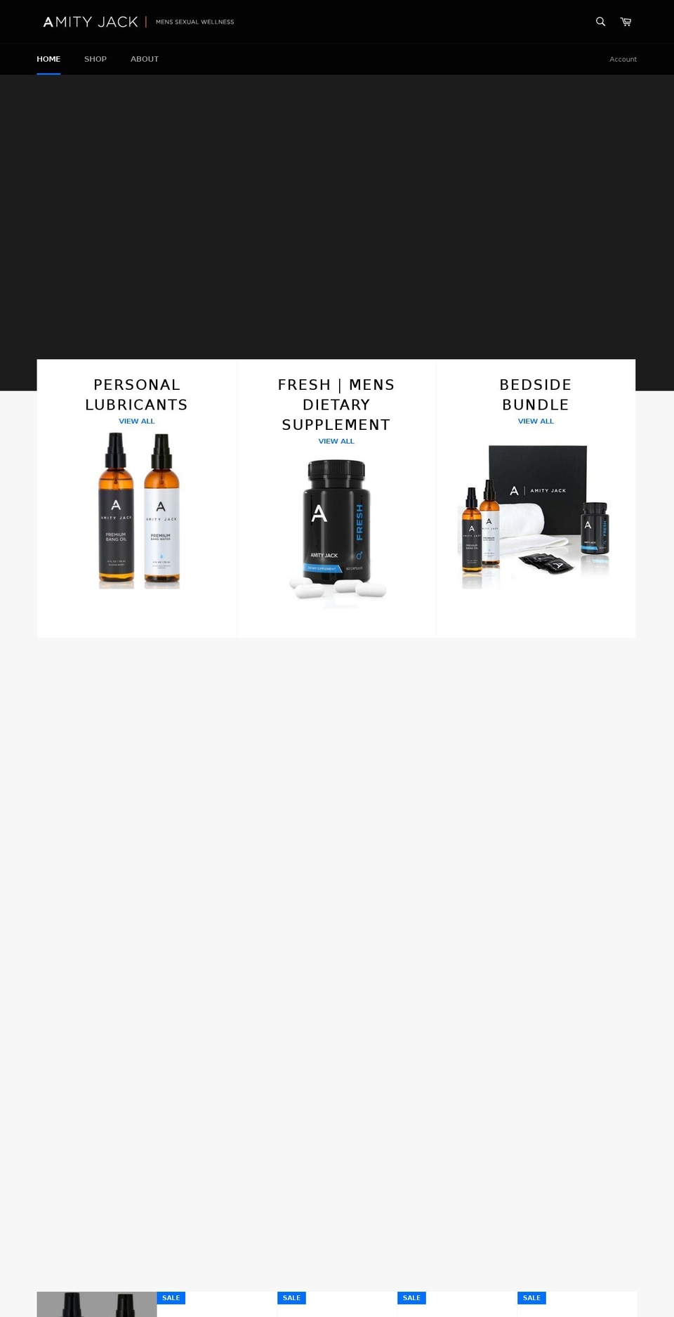 amityjack.com shopify website screenshot