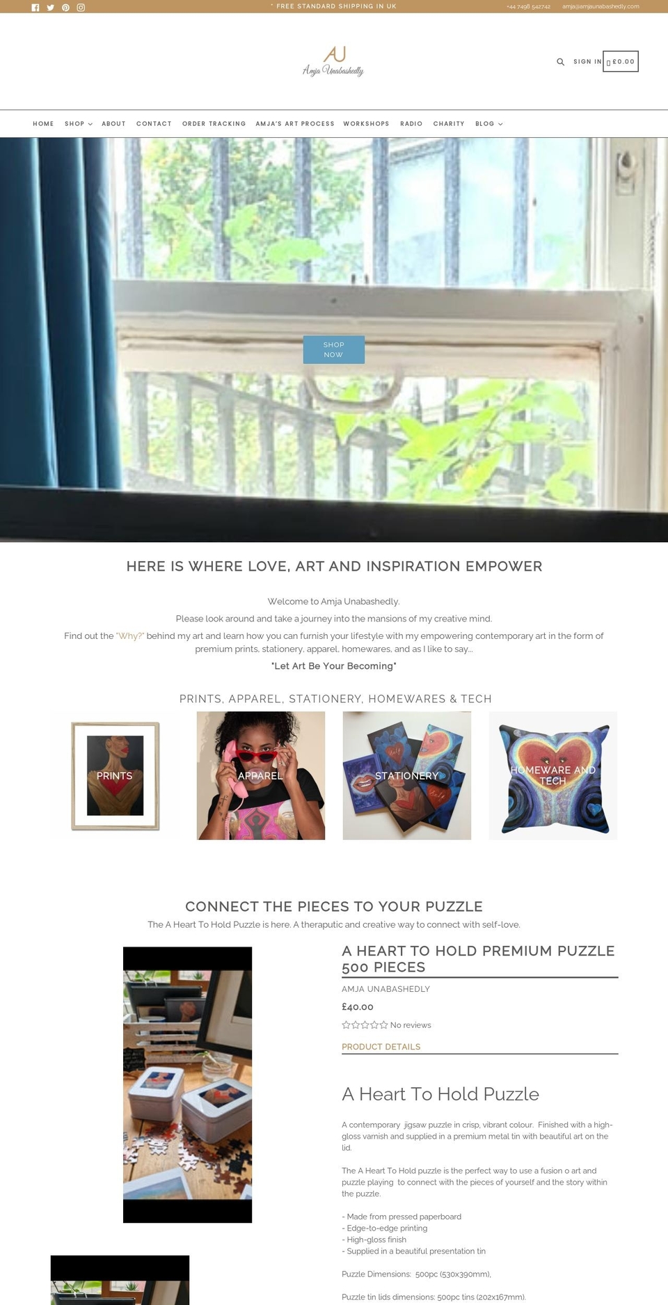 amjaunabashedly.com shopify website screenshot