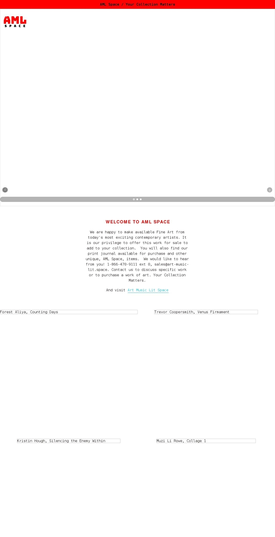 aml-space.com shopify website screenshot