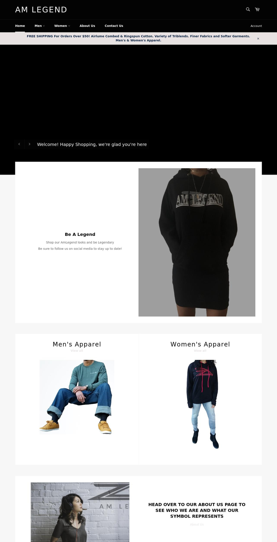 amlegend.org shopify website screenshot