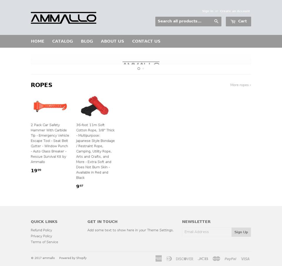ammallo.com shopify website screenshot