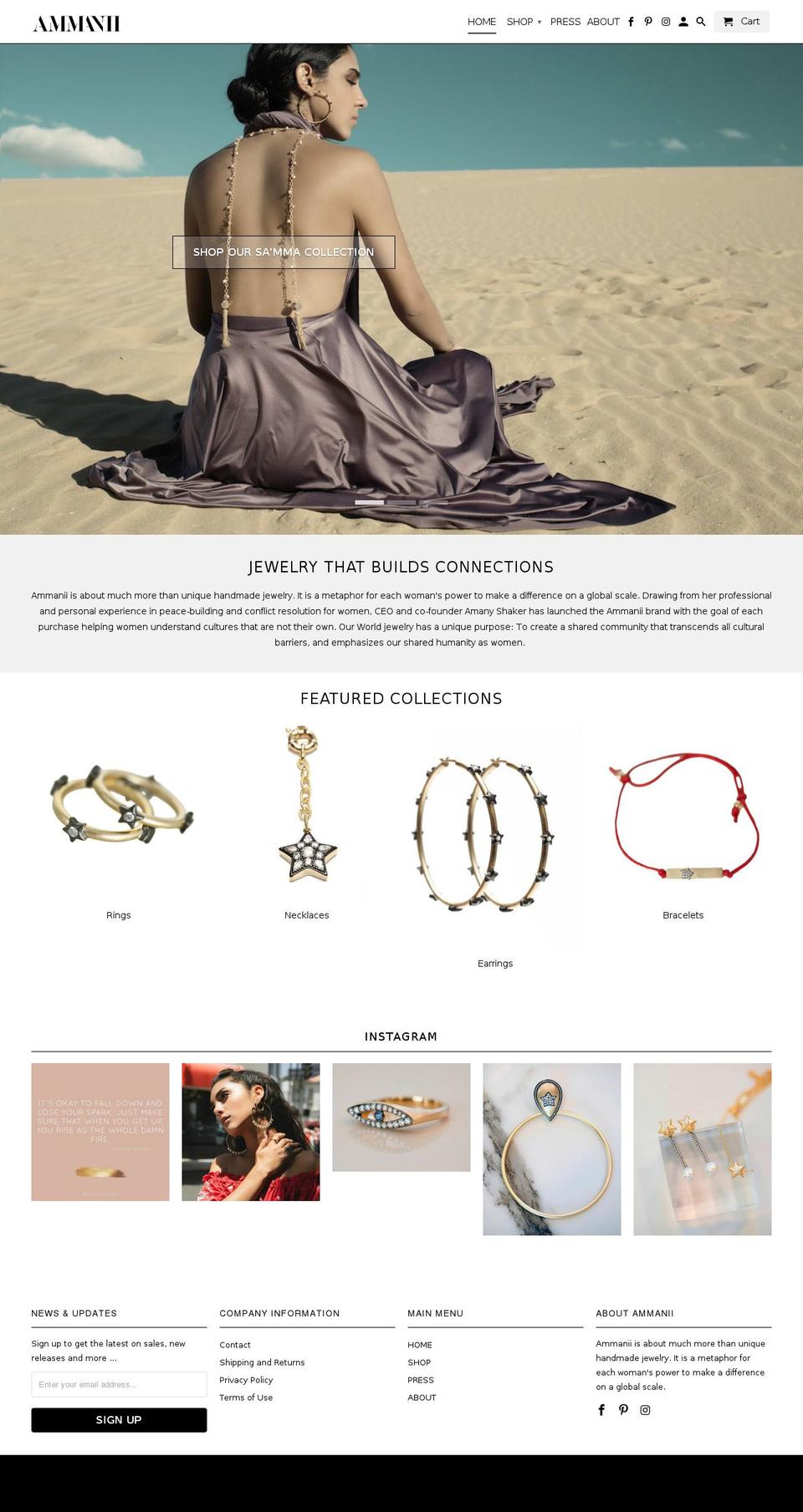 ammanii.com shopify website screenshot