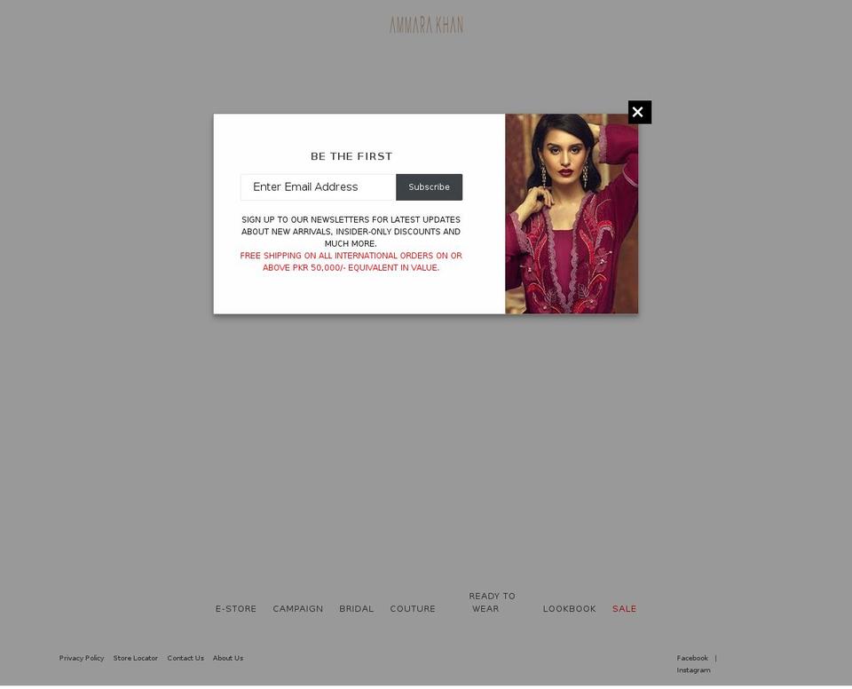 ammarakhan.com shopify website screenshot