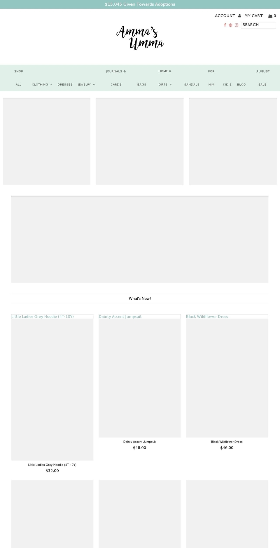ammasumma.com — Shopify storefront screenshot