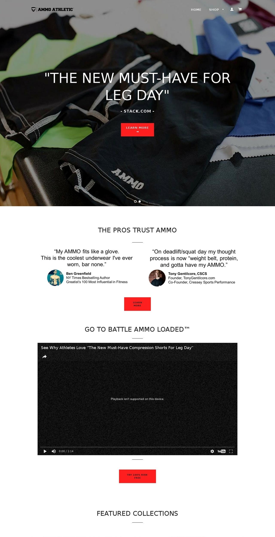 ammoathletic.com shopify website screenshot