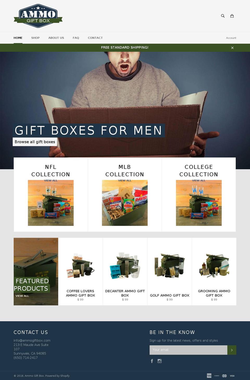 ammogiftbox.com — Shopify storefront screenshot