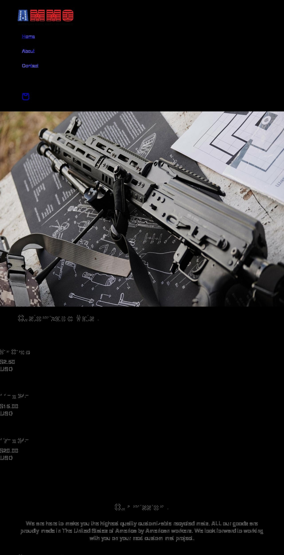 ammomats.com shopify website screenshot