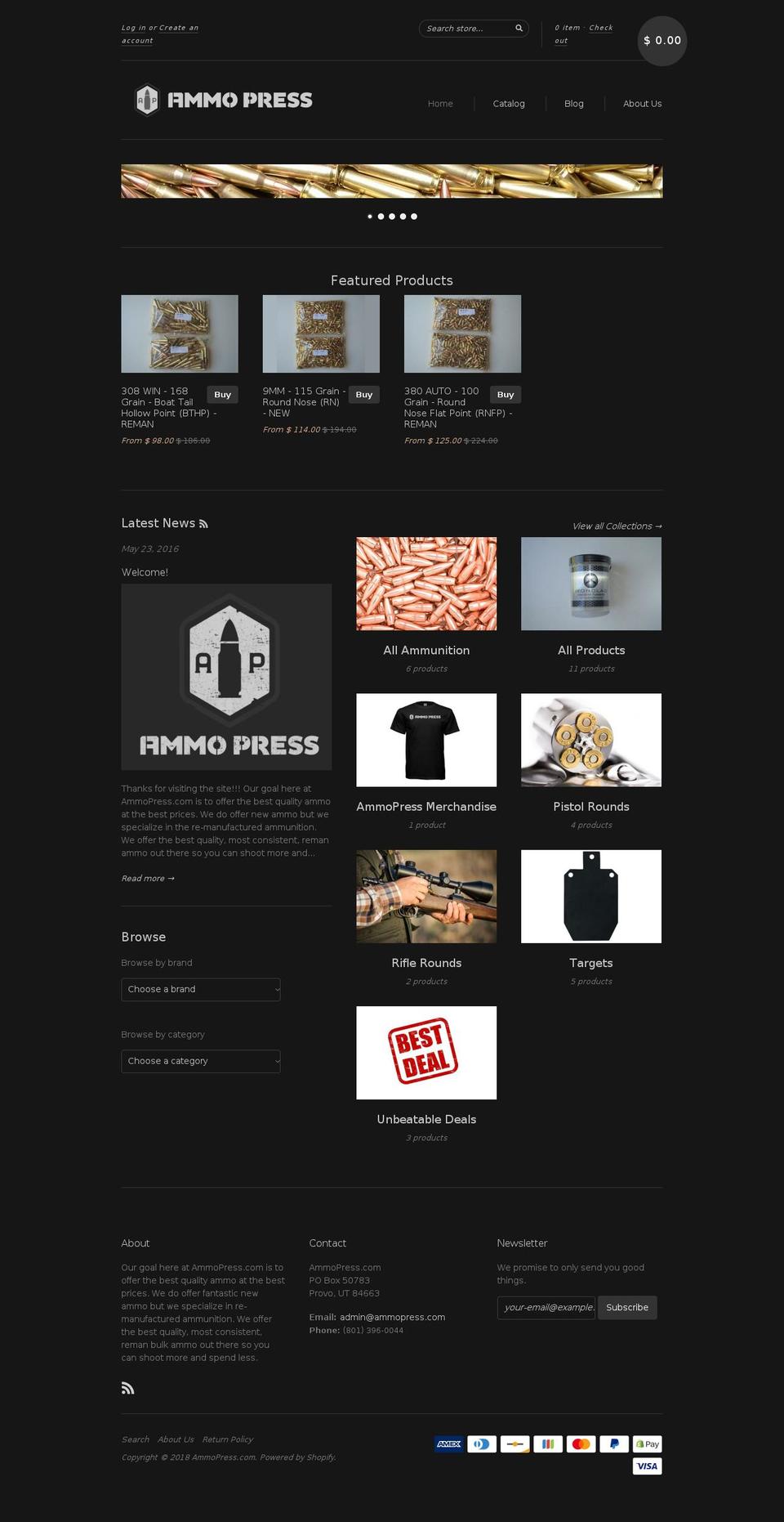 ammopress.com — Shopify storefront screenshot