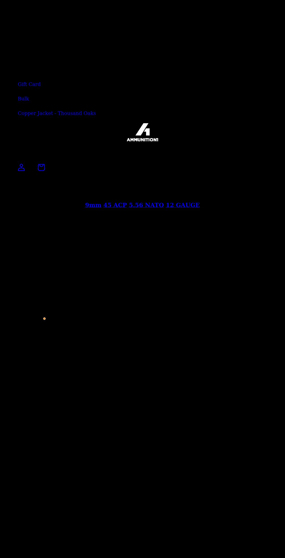 ammunition1.com shopify website screenshot