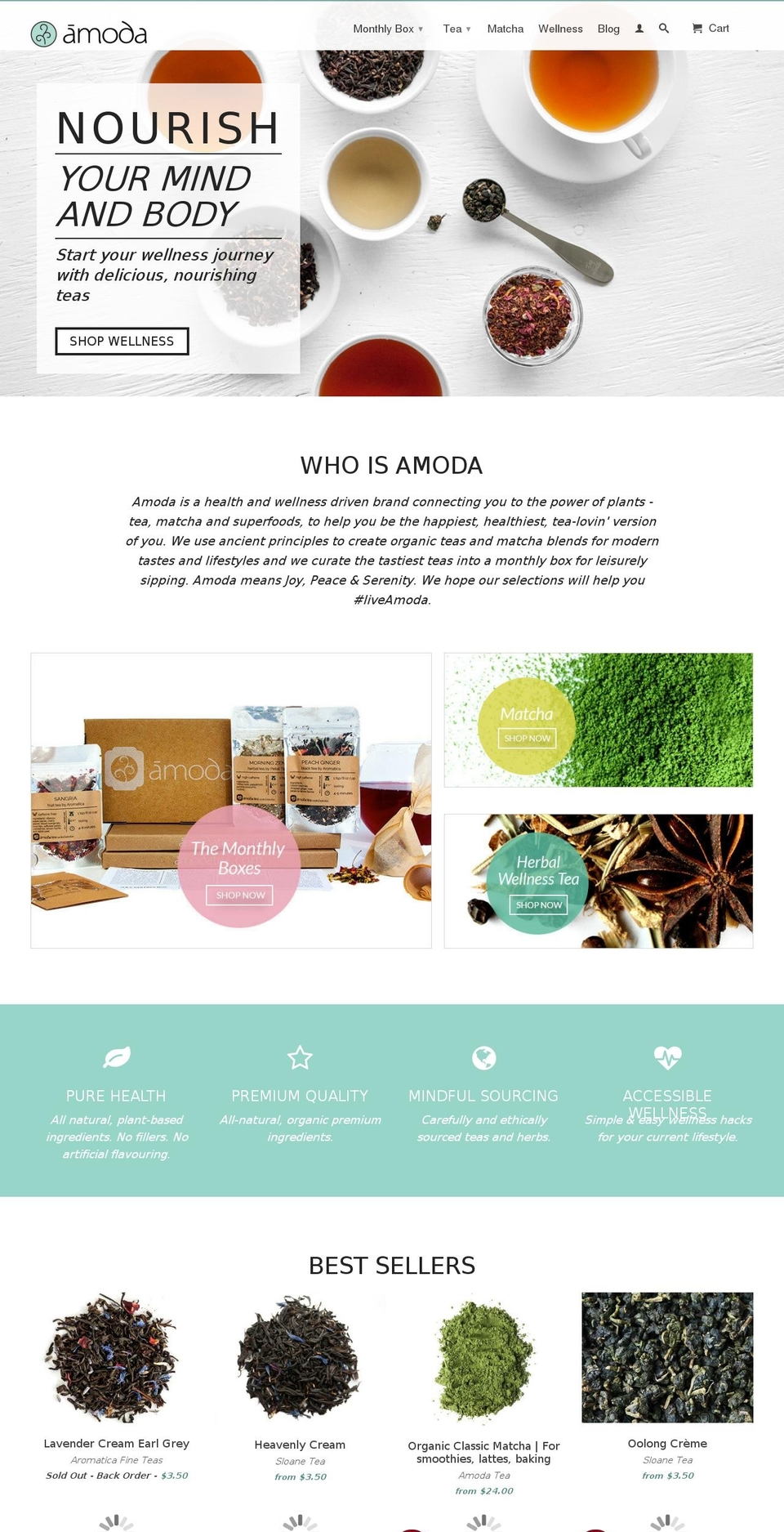 Paper Shopify theme site example amodatea.com