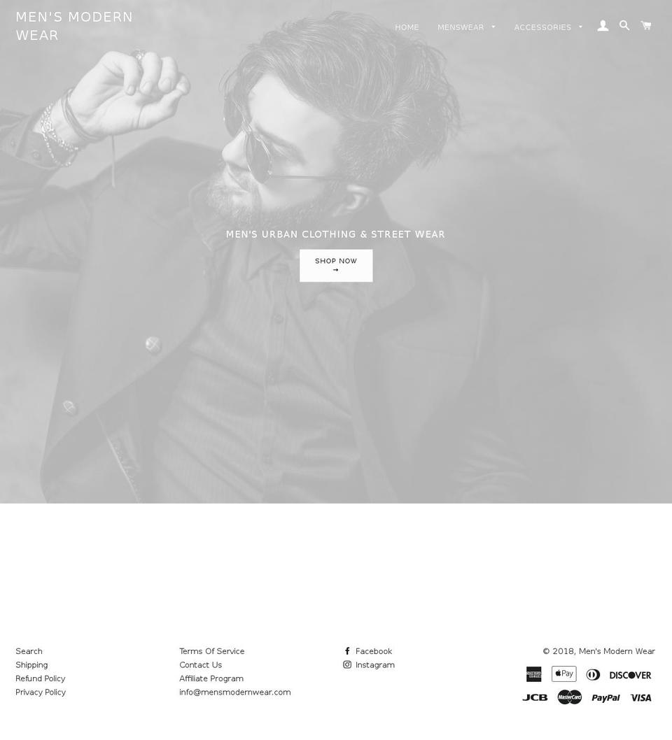 Mens-modern-wear Shopify theme site example amodernclothing.com