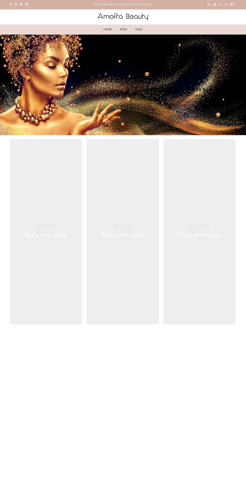 amoftacosmetics.com — Shopify storefront screenshot