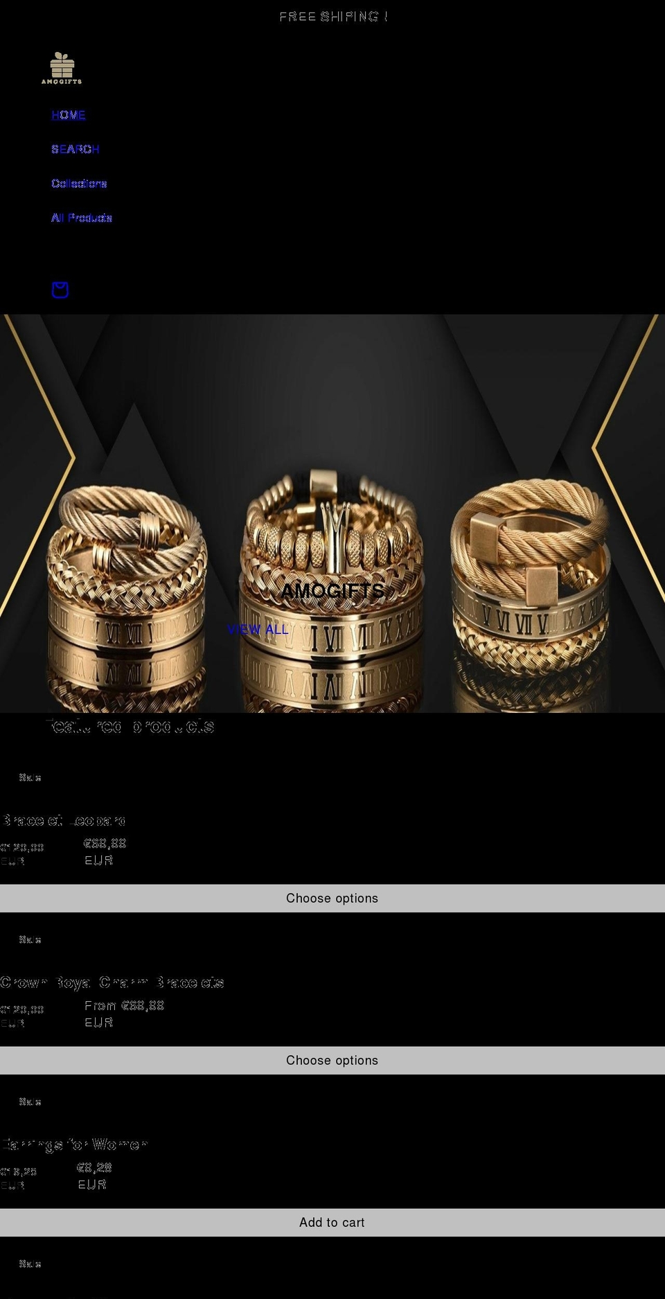 amogifts.com shopify website screenshot