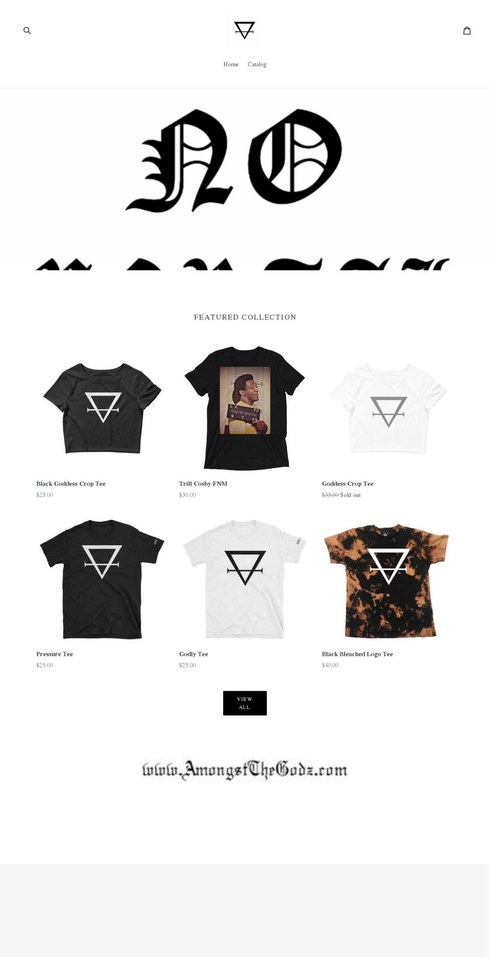 Welcome Shopify theme site example amongstthegodz.com