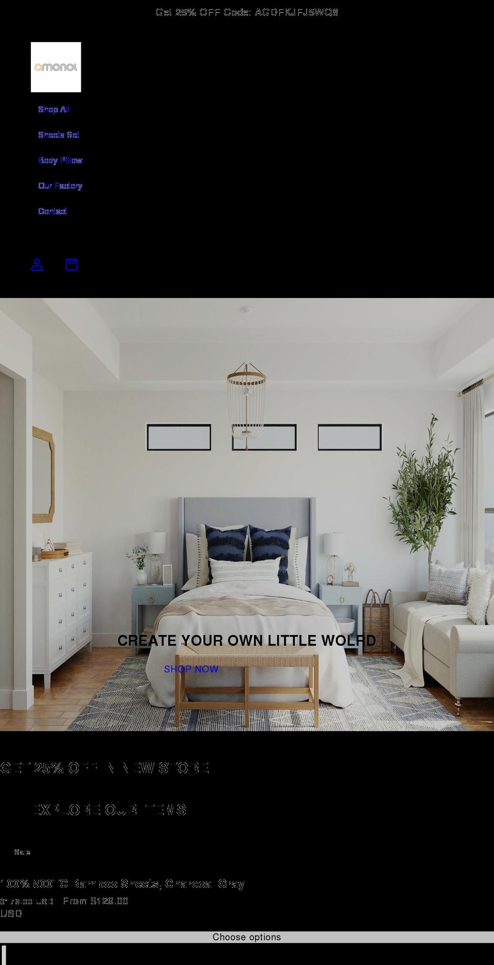 amonol.com shopify website screenshot