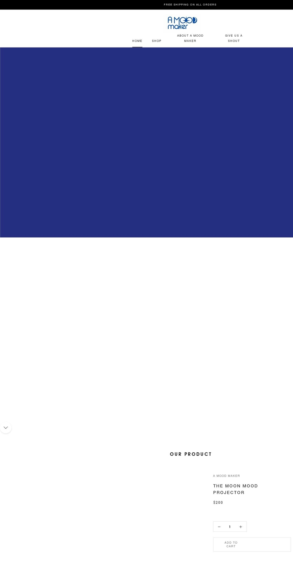 amoodmaker.com shopify website screenshot