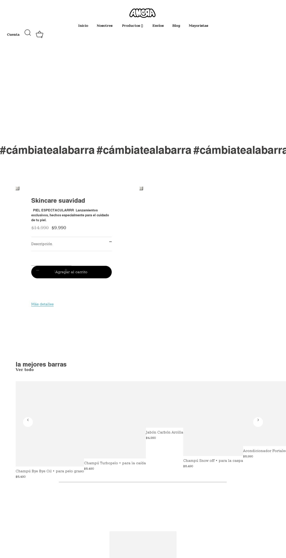 amorachile.cl shopify website screenshot