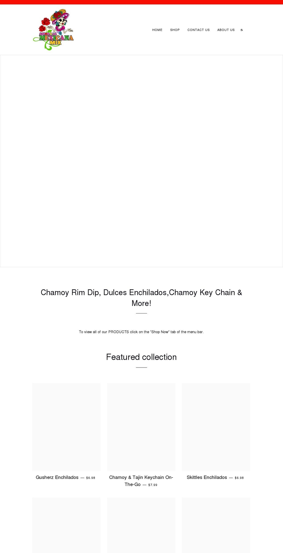 amoralamexicanamix.com shopify website screenshot