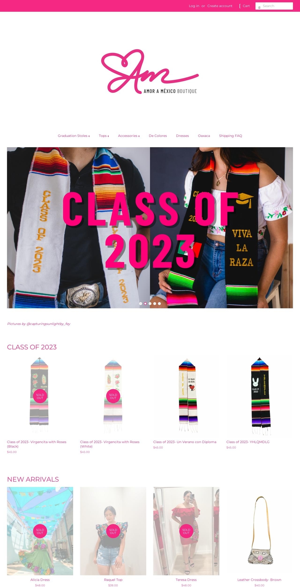amoramexicoboutique.com shopify website screenshot