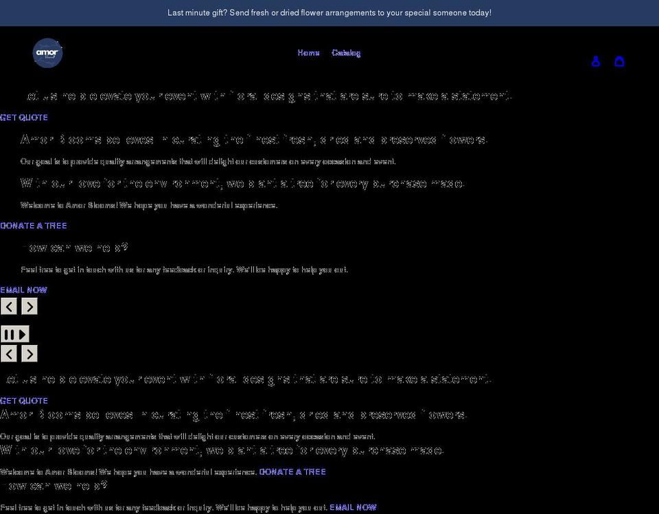 amorblooms.com shopify website screenshot