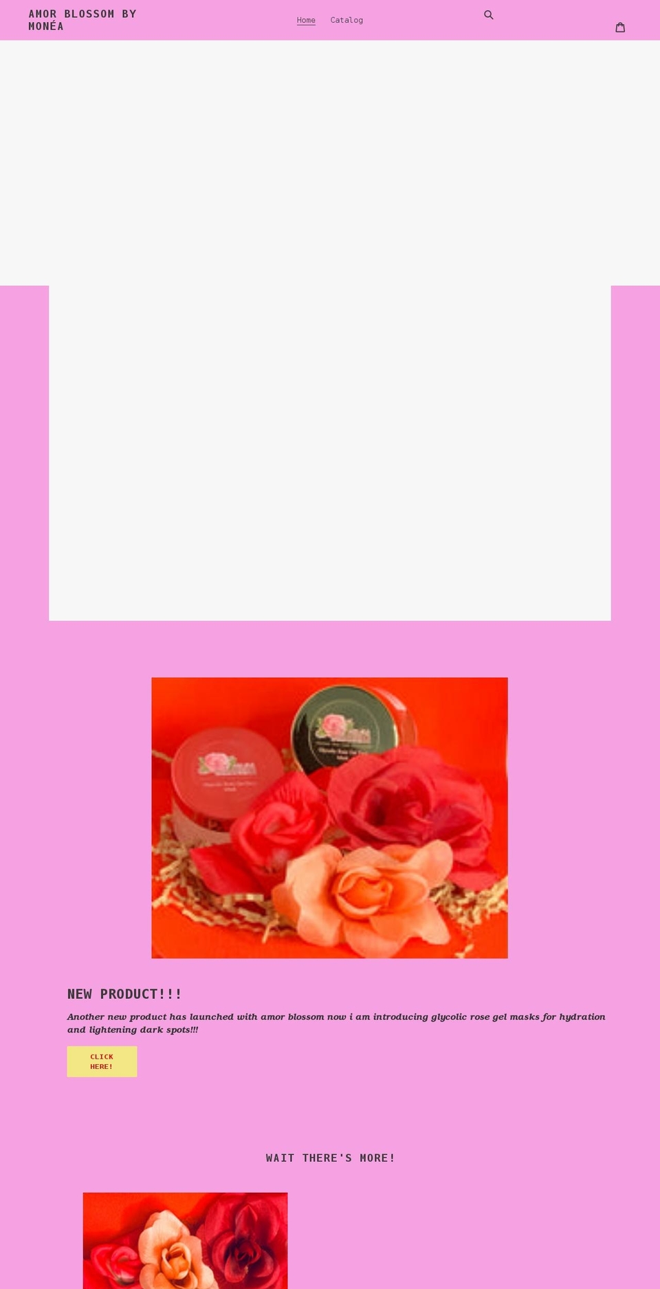 amorblossombymonea.com shopify website screenshot